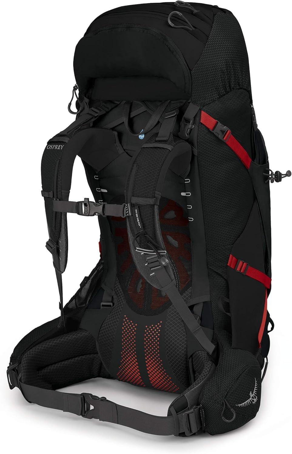 imageOsprey Aether Plus 60L Mens Backpacking Backpack Axo Green LXLBlack