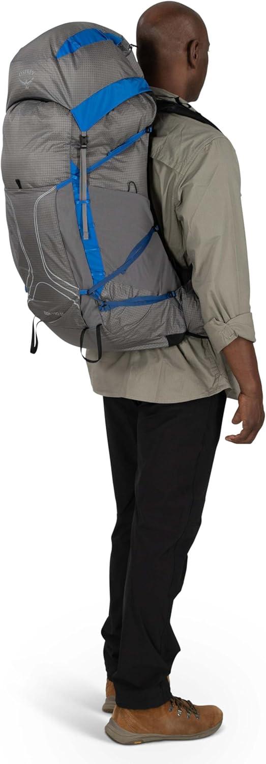 imageOsprey Exos Pro 55L Mens Backpacking Backpack Dale GreyAgam Blue SMLargeXLarge