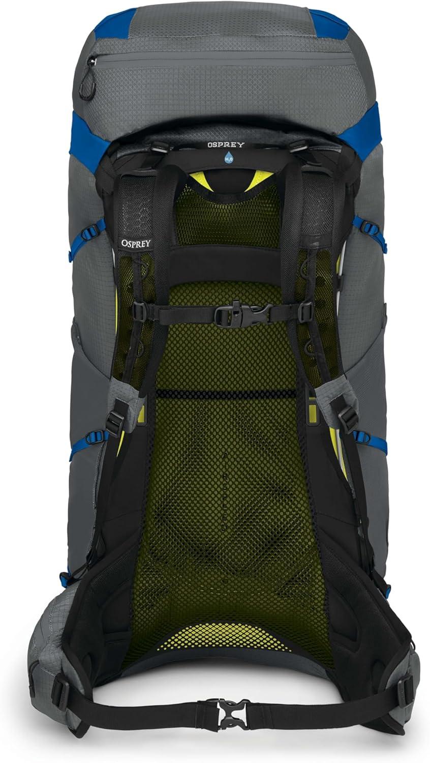 imageOsprey Exos Pro 55L Mens Backpacking Backpack Dale GreyAgam Blue SMLargeXLarge