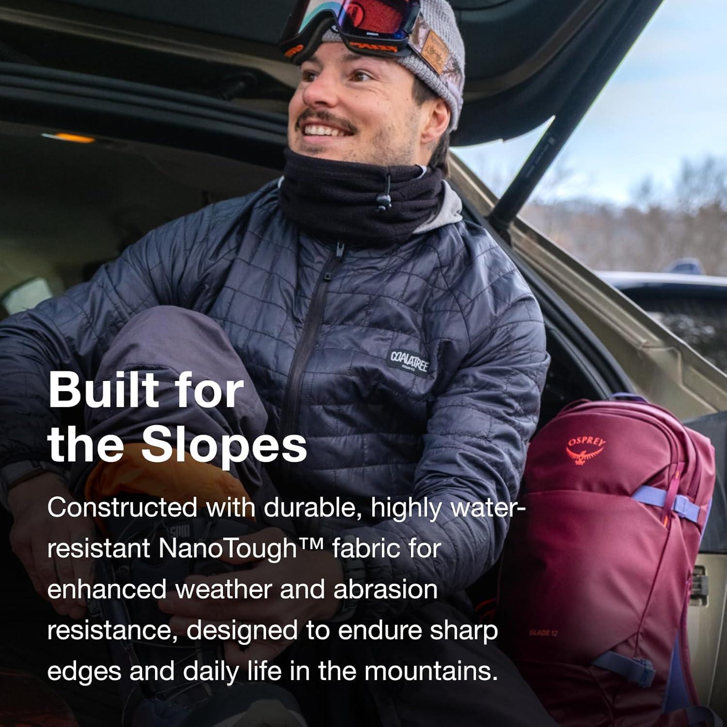 imageOsprey Glade Ski and Snowboard Hydration Backpack ColdWeather Winter 25L Water Reservoir and Insulated HarnessCascade Blue