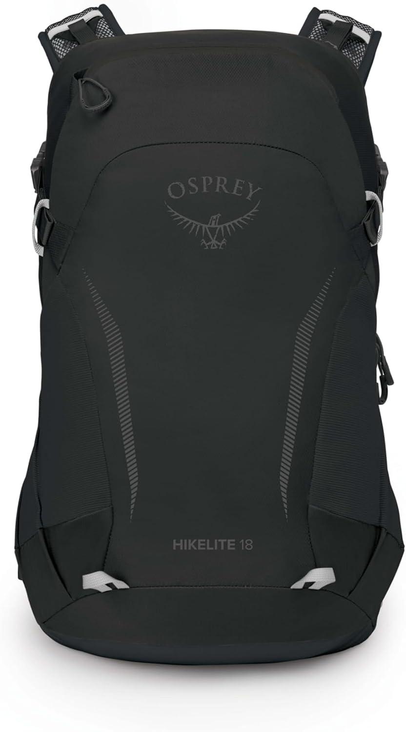 imageOsprey Hikelite 18L Lightweight Hiking Backpack Durable Travel Daypack with Rain Cover for Men and Women BlackBlack