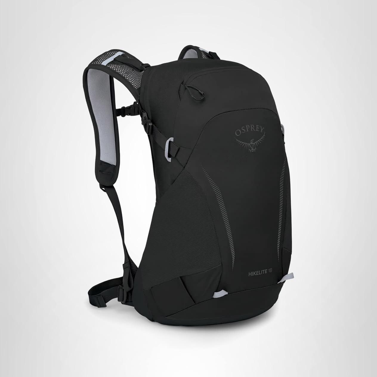 imageOsprey Hikelite 18L Lightweight Hiking Backpack Durable Travel Daypack with Rain Cover for Men and Women BlackBlack