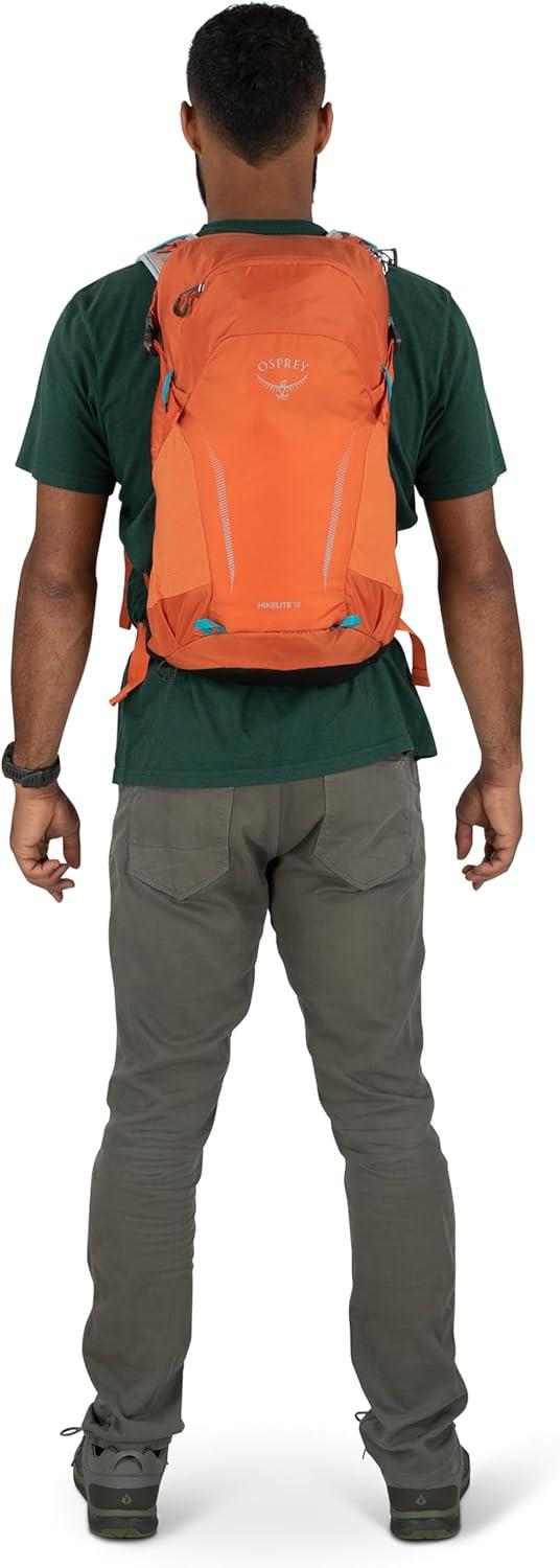 imageOsprey Hikelite 18L Lightweight Hiking Backpack Durable Travel Daypack with Rain Cover for Men and Women BlackKoi OrangeBlue Venture