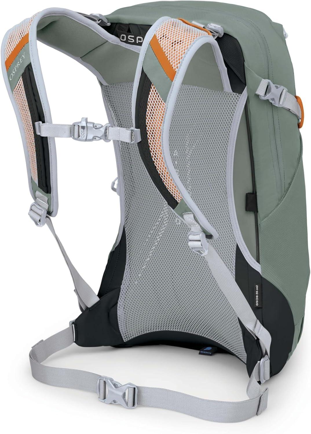 imageOsprey Hikelite 18L Lightweight Hiking Backpack Durable Travel Daypack with Rain Cover for Men and Women BlackPine Leaf Green