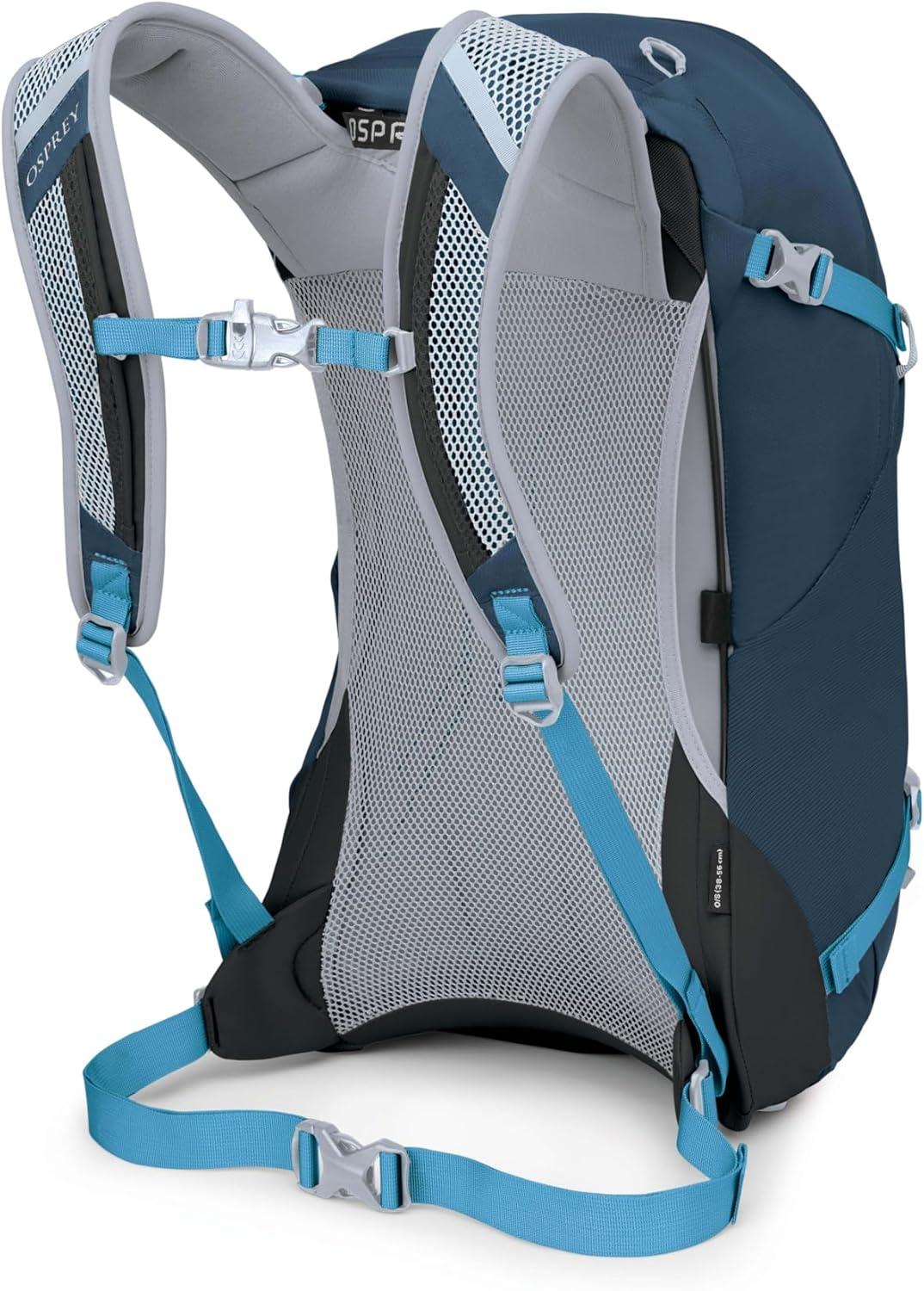 imageOsprey Hikelite 26L Hiking Backpack for Men and Women Lightweight Daypack with Breathable Backpanel and Raincover Ideal for Day Hikes Travel and Everyday Use in Any Weather BlackAtlas Blue