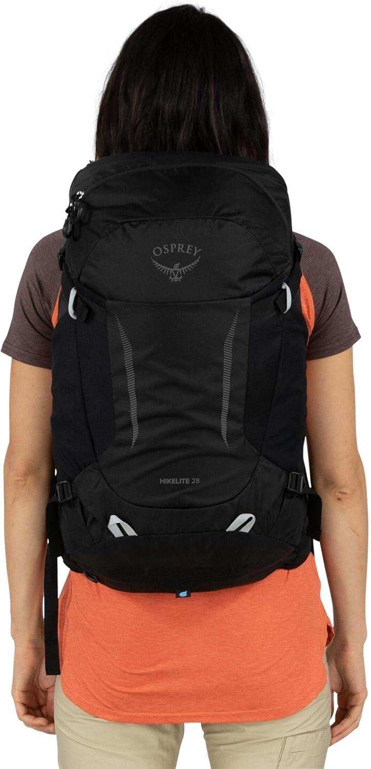 imageOsprey Hikelite 28L Lightweight Hiking Backpack Durable Travel Daypack with Rain Cover for Men and Women Atlas Blue SMBlack