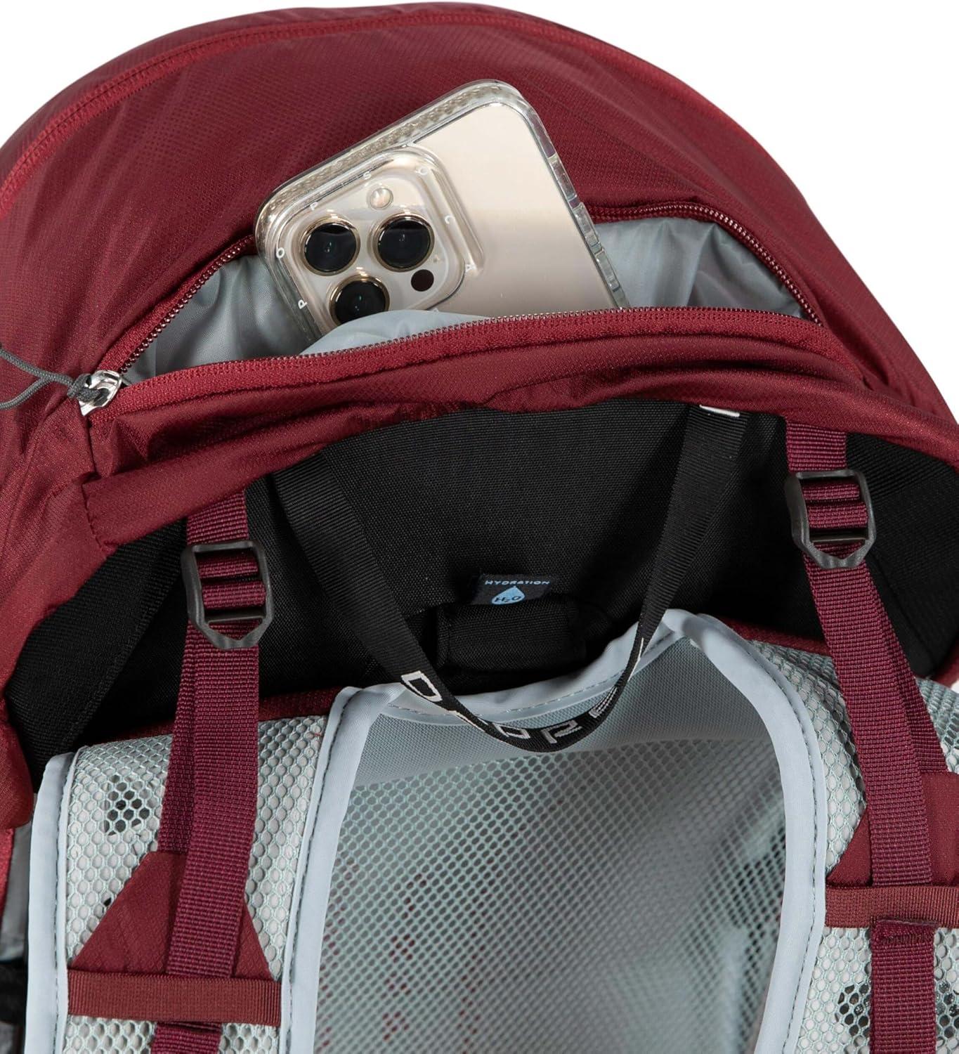 imageOsprey Hikelite 28L Lightweight Hiking Backpack Durable Travel Daypack with Rain Cover for Men and Women Atlas Blue SMBlack