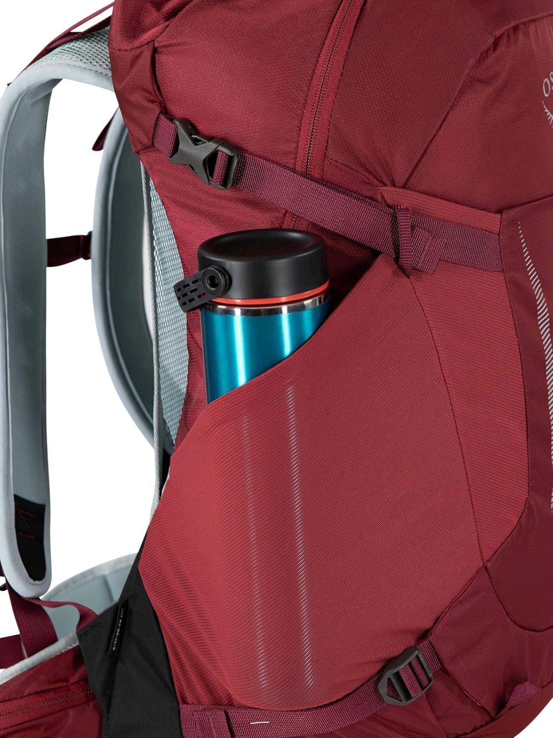 imageOsprey Hikelite 28L Lightweight Hiking Backpack Durable Travel Daypack with Rain Cover for Men and Women Atlas Blue SMBlack