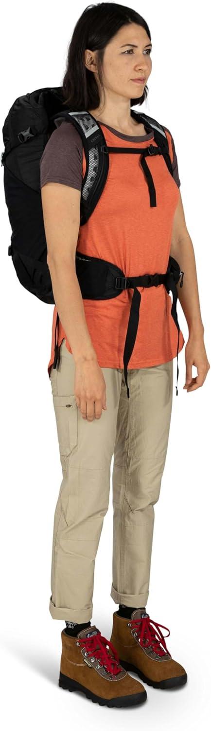 imageOsprey Hikelite 28L Lightweight Hiking Backpack Durable Travel Daypack with Rain Cover for Men and Women Atlas Blue SMBlack