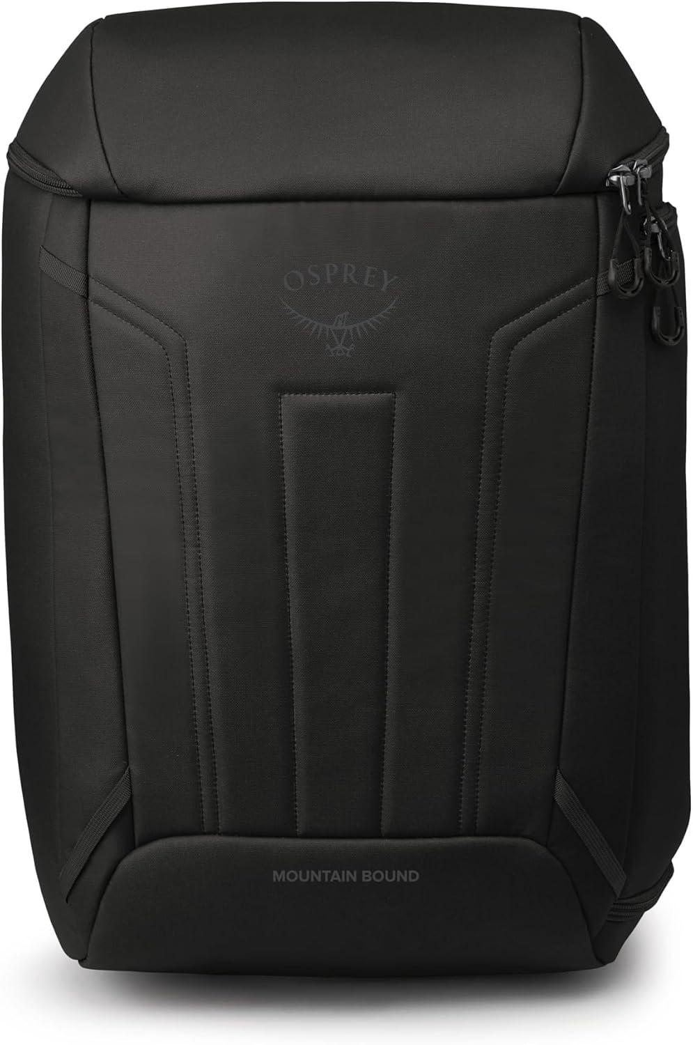 imageOsprey Mountain Bound Ski amp Snowboard Boot Bag Backpack with AirScape Technology and Padded Structure Premium Winter Luggage with Shoe Changing Mat BlackBlack