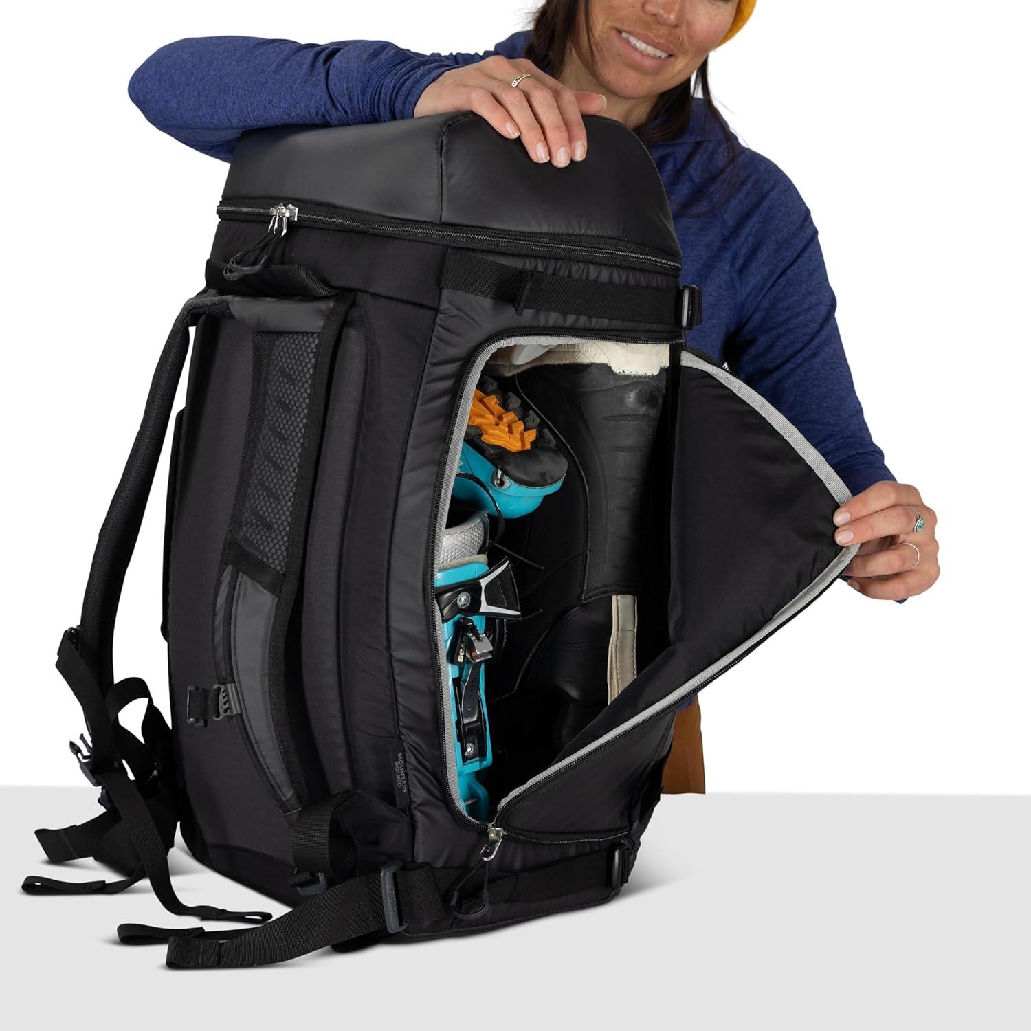 imageOsprey Mountain Bound Ski amp Snowboard Boot Bag Backpack with AirScape Technology and Padded Structure Premium Winter Luggage with Shoe Changing Mat BlackCascade Blue
