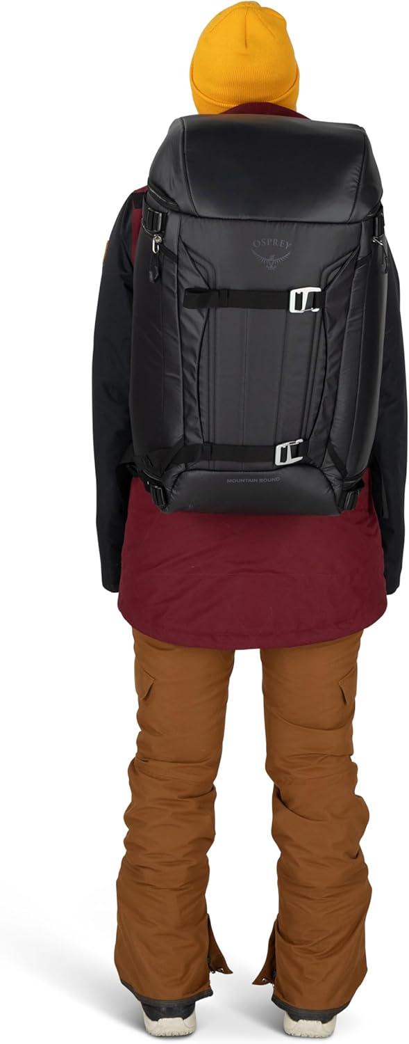 imageOsprey Mountain Bound Ski amp Snowboard Boot Bag Backpack with AirScape Technology and Padded Structure Premium Winter Luggage with Shoe Changing Mat BlackCascade Blue