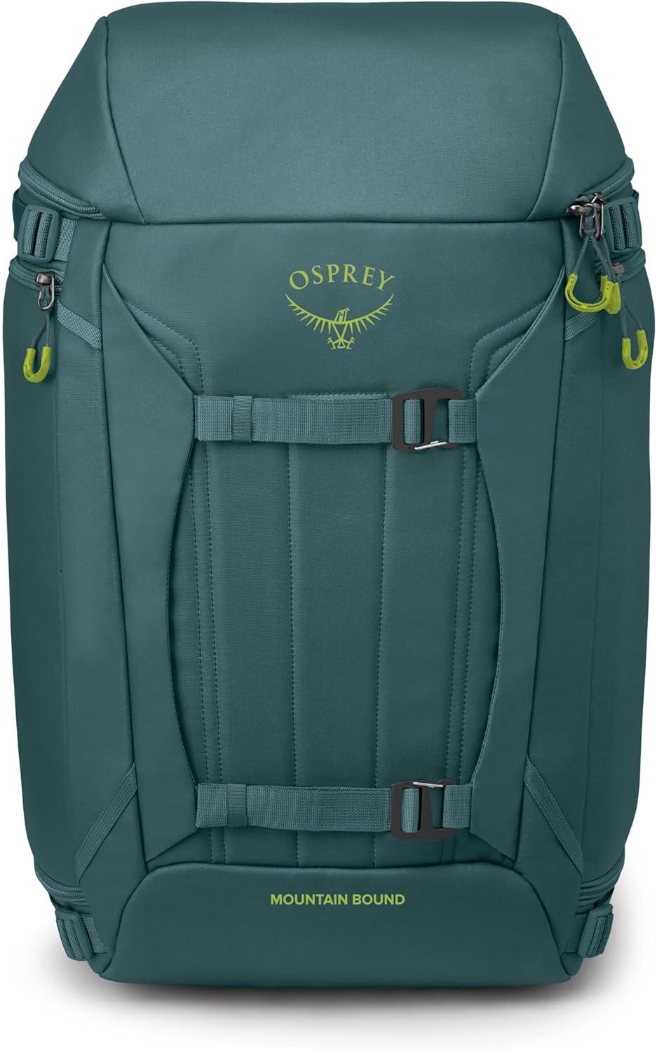 imageOsprey Mountain Bound Ski amp Snowboard Boot Bag Backpack with AirScape Technology and Padded Structure Premium Winter Luggage with Shoe Changing Mat BlackCascade Blue