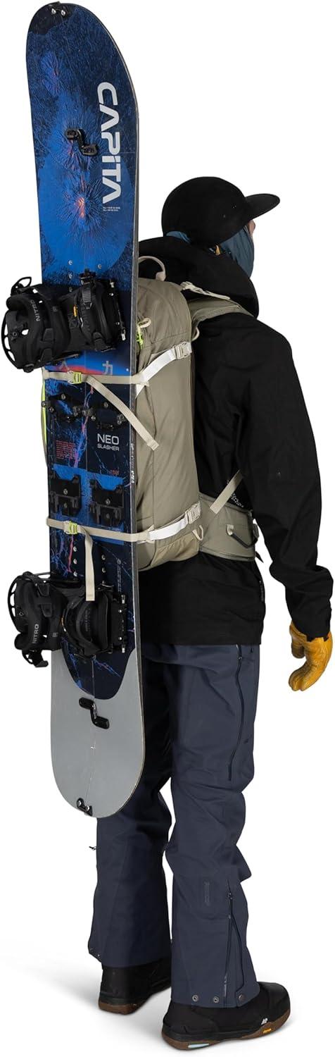 imageOsprey Soelden 32L Ski and Snowboard Backpack Avalanche Gear Carry Lightweight Backcountry Backpack for Men Ski amp Snowboard Carry Made with 100 Recycled Nylon Cascade BlueOlive Tan