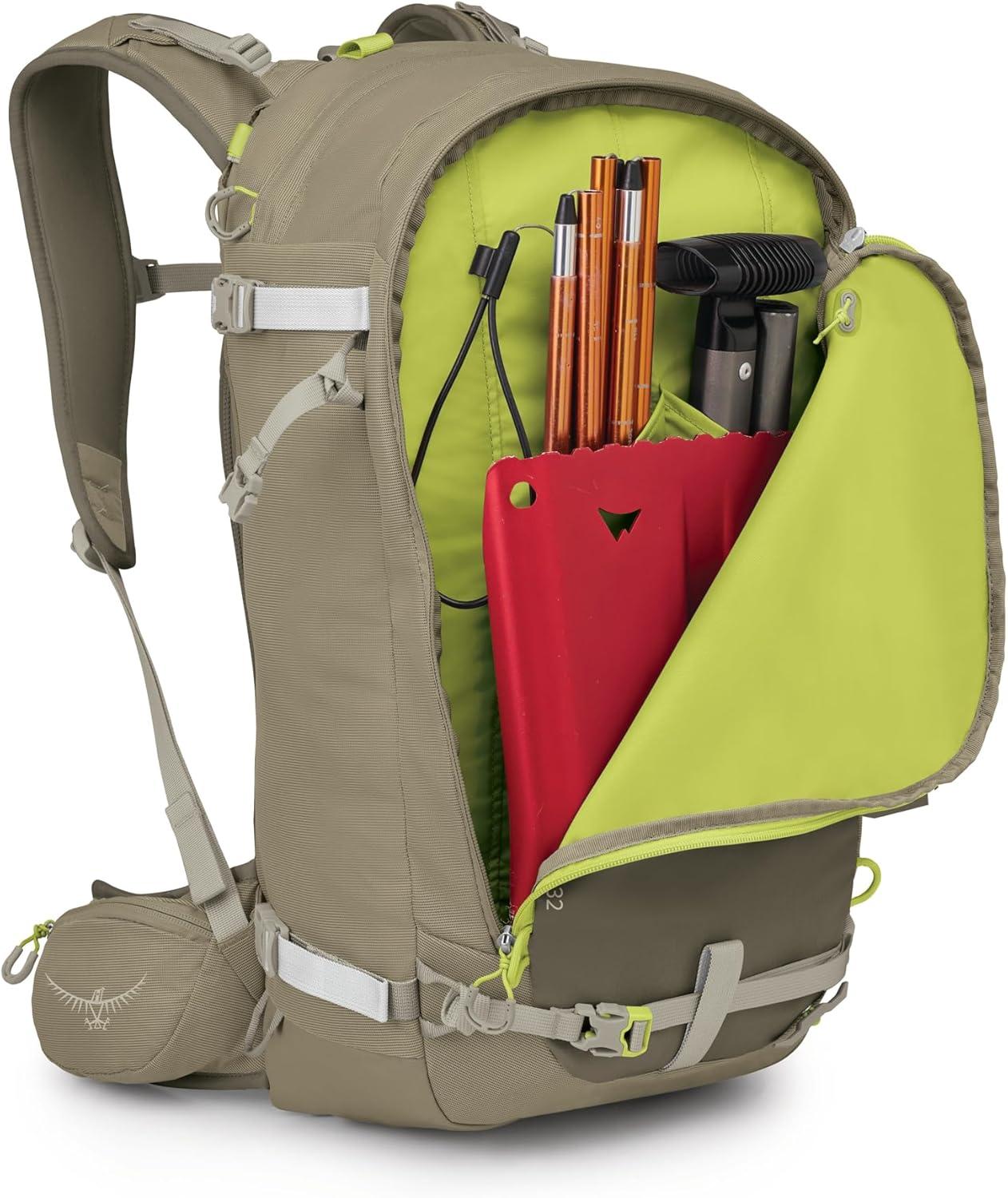 imageOsprey Soelden 32L Ski and Snowboard Backpack Avalanche Gear Carry Lightweight Backcountry Backpack for Men Ski amp Snowboard Carry Made with 100 Recycled Nylon Cascade BlueOlive Tan