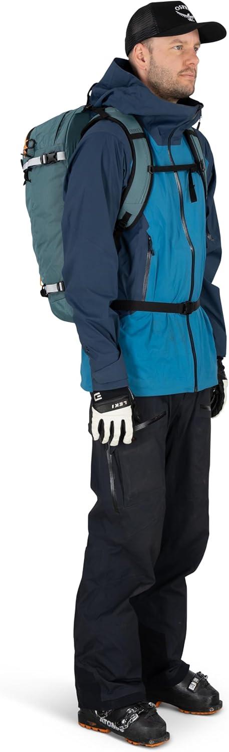 imageOsprey Soelden 32L Ski and Snowboard Backpack Avalanche Gear Carry Lightweight Backcountry Backpack for Men Ski amp Snowboard Carry Made with 100 Recycled Nylon Cascade BlueOlive Tan