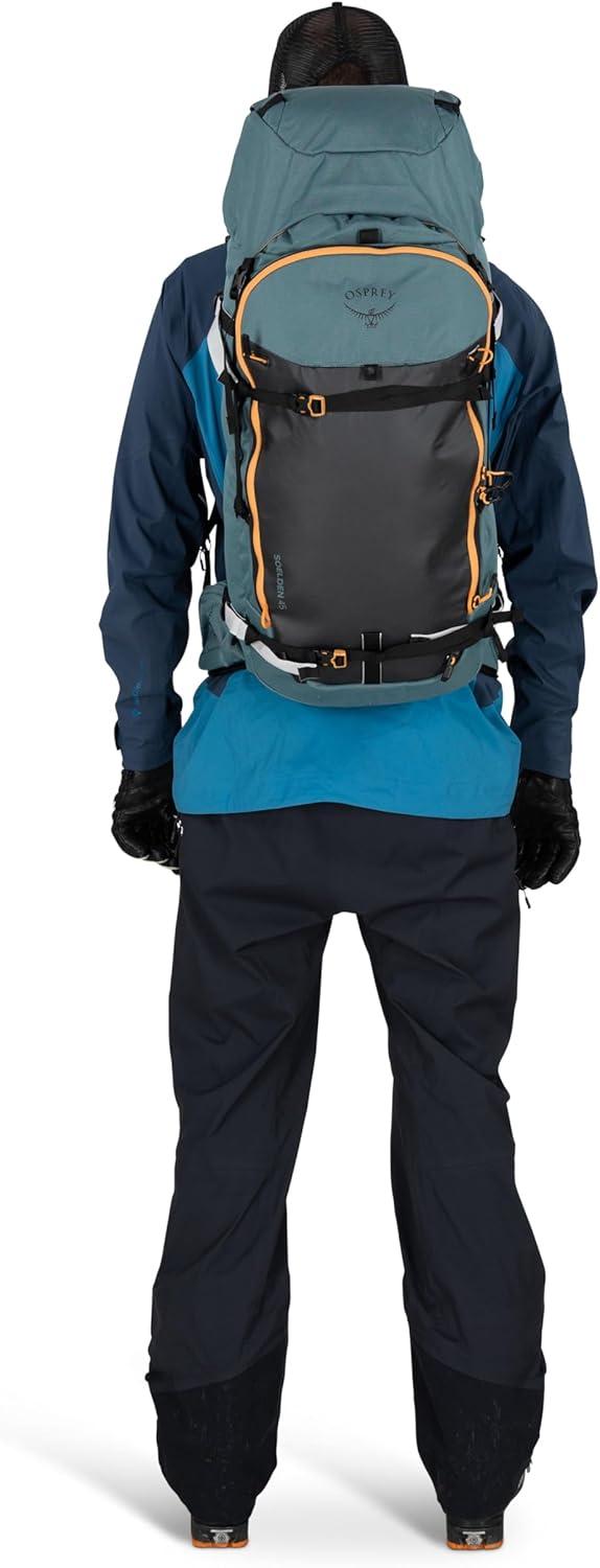 imageOsprey Soelden 32L Ski and Snowboard Backpack Avalanche Gear Carry Lightweight Backcountry Backpack for Men Ski amp Snowboard Carry Made with 100 Recycled Nylon Cascade BlueOlive Tan