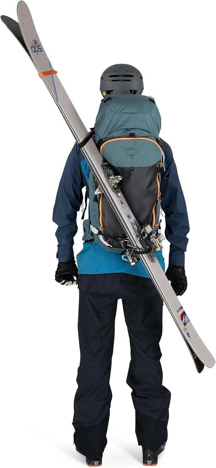 imageOsprey Soelden 32L Ski and Snowboard Backpack Avalanche Gear Carry Lightweight Backcountry Backpack for Men Ski amp Snowboard Carry Made with 100 Recycled Nylon Cascade BlueOlive Tan