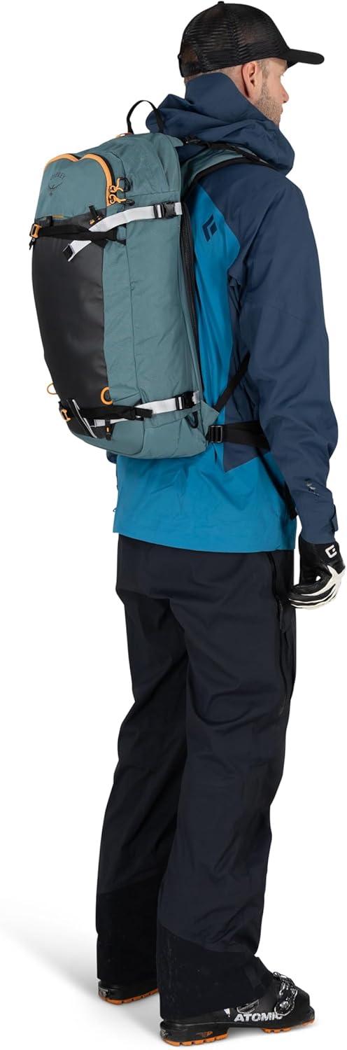 imageOsprey Soelden 32L Ski and Snowboard Backpack Avalanche Gear Carry Lightweight Backcountry Backpack for Men Ski amp Snowboard Carry Made with 100 Recycled Nylon Cascade BlueOlive Tan