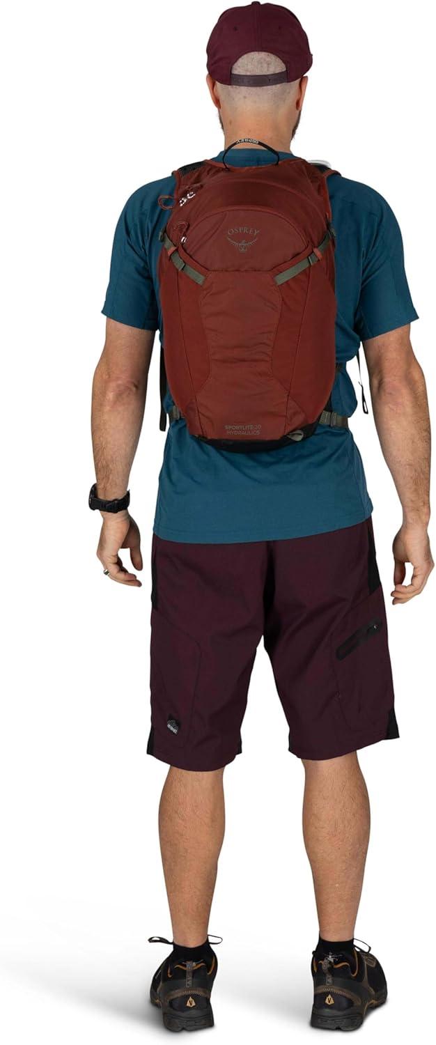 imageOsprey Sportlite 15L Lightweight Hiking Backpack with Hydraulics Reservoir for Men and Women AlkalineHotspot PinkAcornBonsai