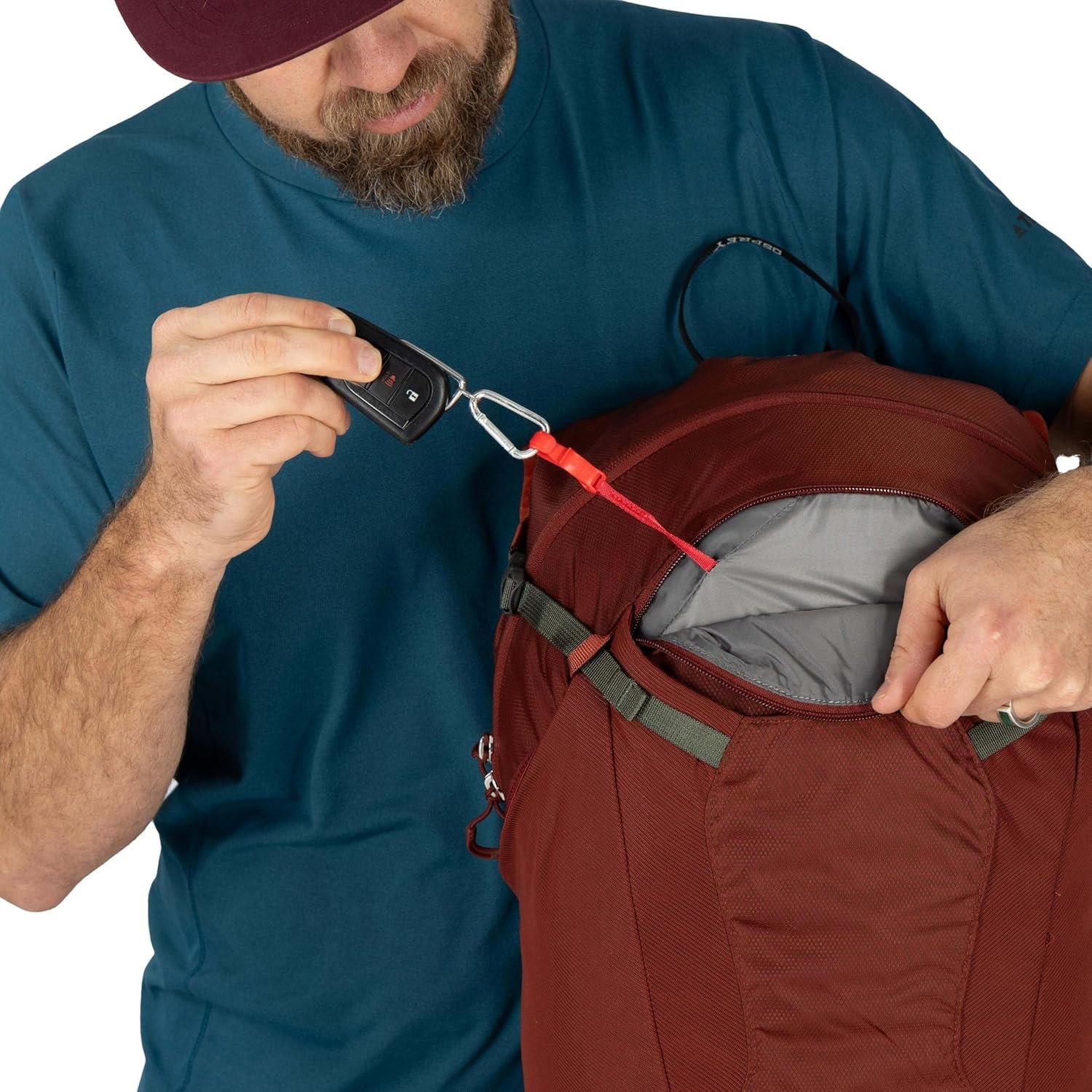 imageOsprey Sportlite 15L Lightweight Hiking Backpack with Hydraulics Reservoir for Men and Women AlkalineHotspot PinkAcornBonsai