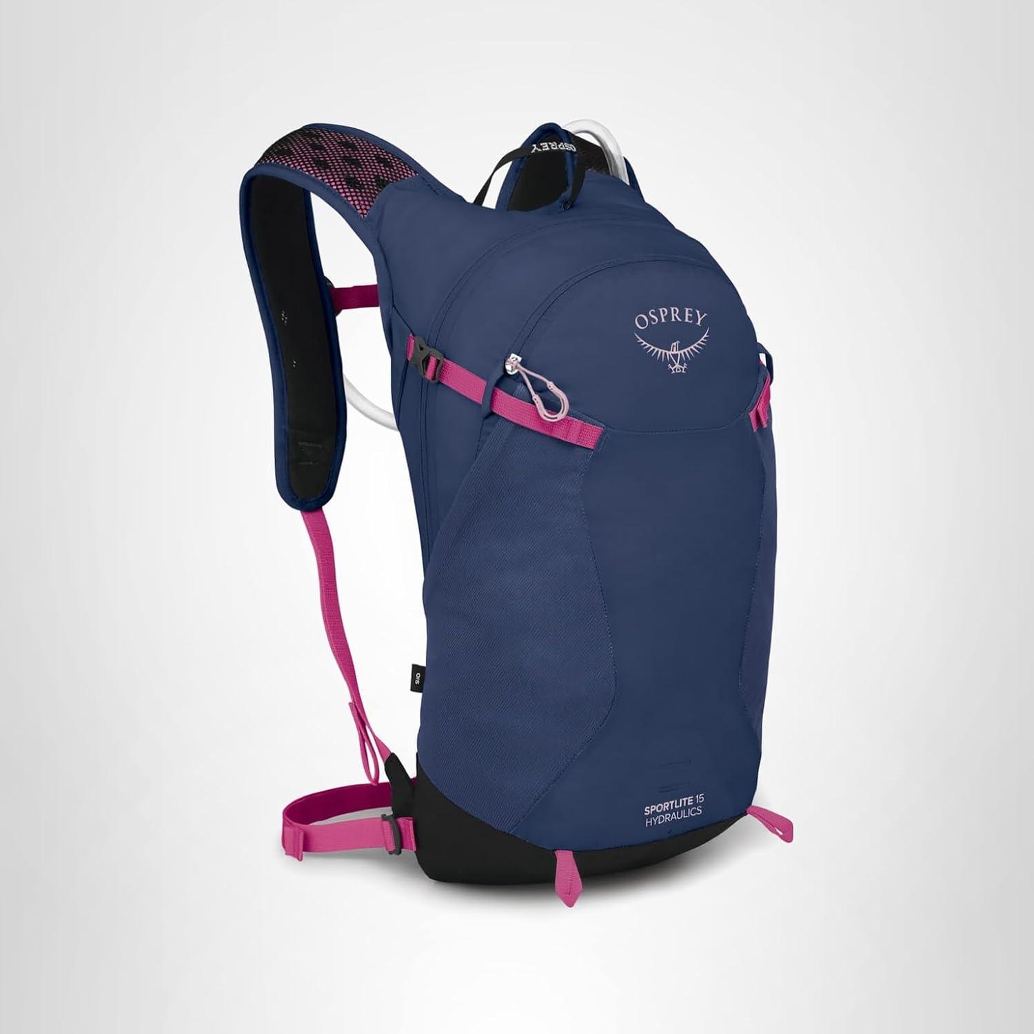 imageOsprey Sportlite 15L Lightweight Hiking Backpack with Hydraulics Reservoir for Men and Women AlkalineHotspot PinkAlkalineHotspot Pink