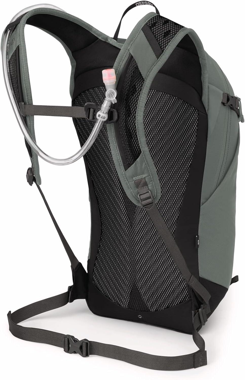 imageOsprey Sportlite 15L Lightweight Hiking Backpack with Hydraulics Reservoir for Men and Women AlkalineHotspot PinkPine Leaf Green