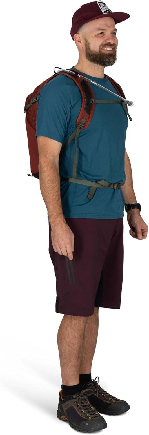 imageOsprey Sportlite 15L Lightweight Hiking Backpack with Hydraulics Reservoir for Men and Women AlkalineHotspot PinkPine Leaf Green
