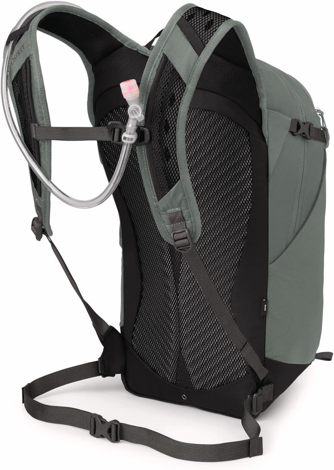 imageOsprey Sportlite 15L Lightweight Hiking Backpack with Hydraulics Reservoir for Men and Women AlkalineHotspot PinkPine Leaf Green