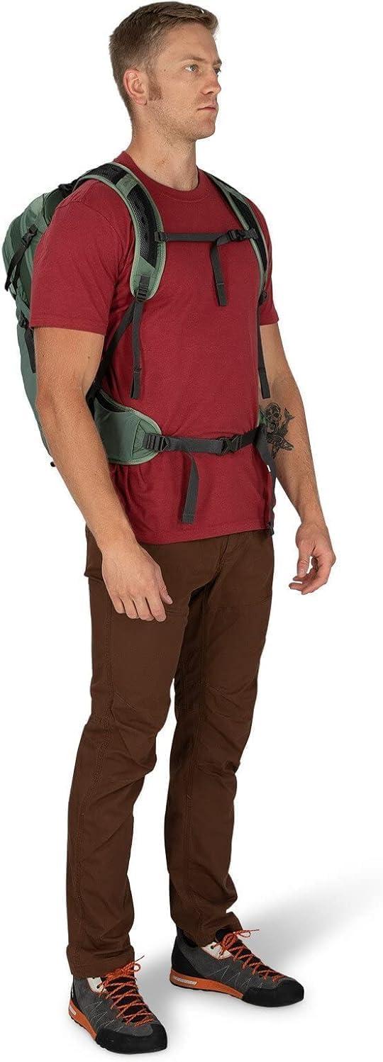 imageOsprey Sportlite 25L Lightweight Hiking Backpack for Men and Women Dark Charcoal Grey MLAlkalineHotspot Pink