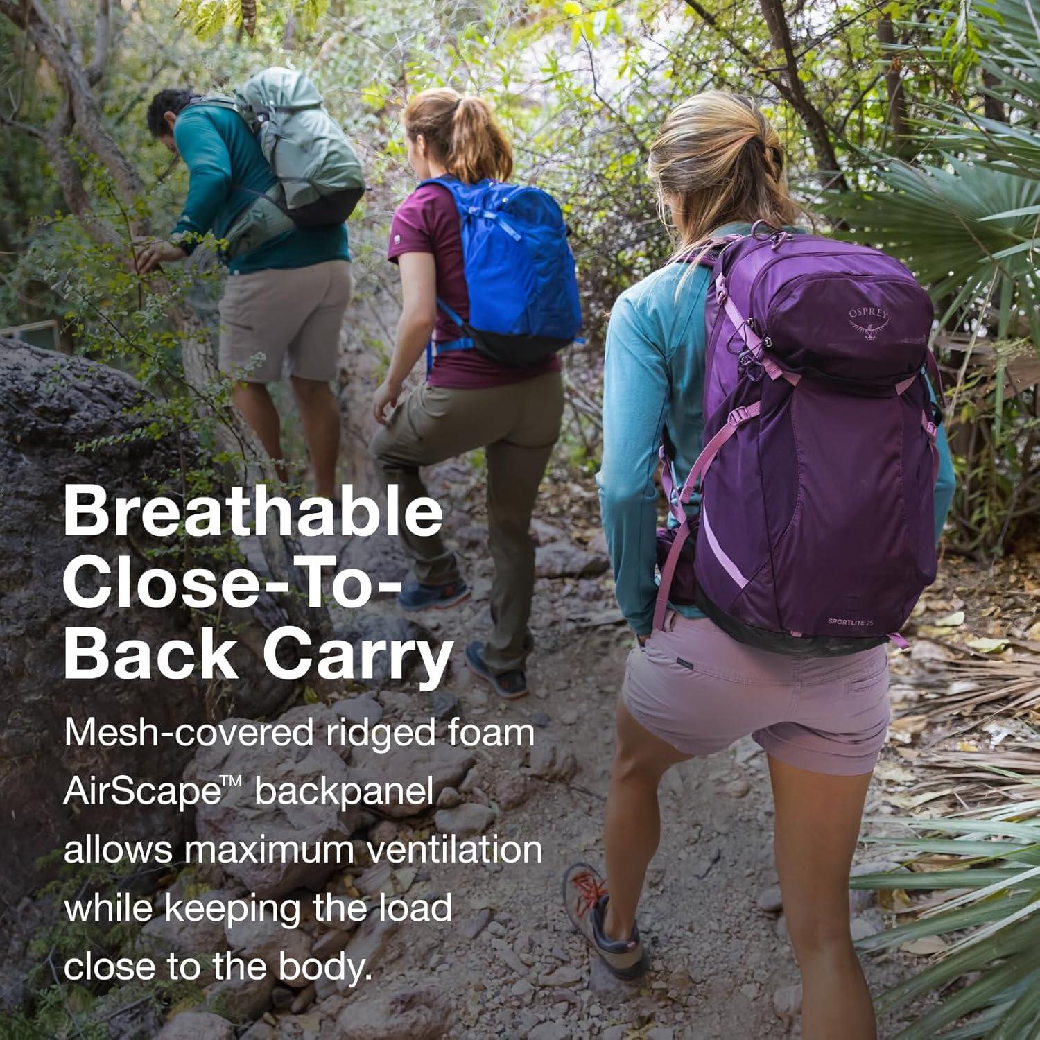 imageOsprey Sportlite 25L Lightweight Hiking Backpack for Men and Women Dark Charcoal Grey MLDark Charcoal Grey