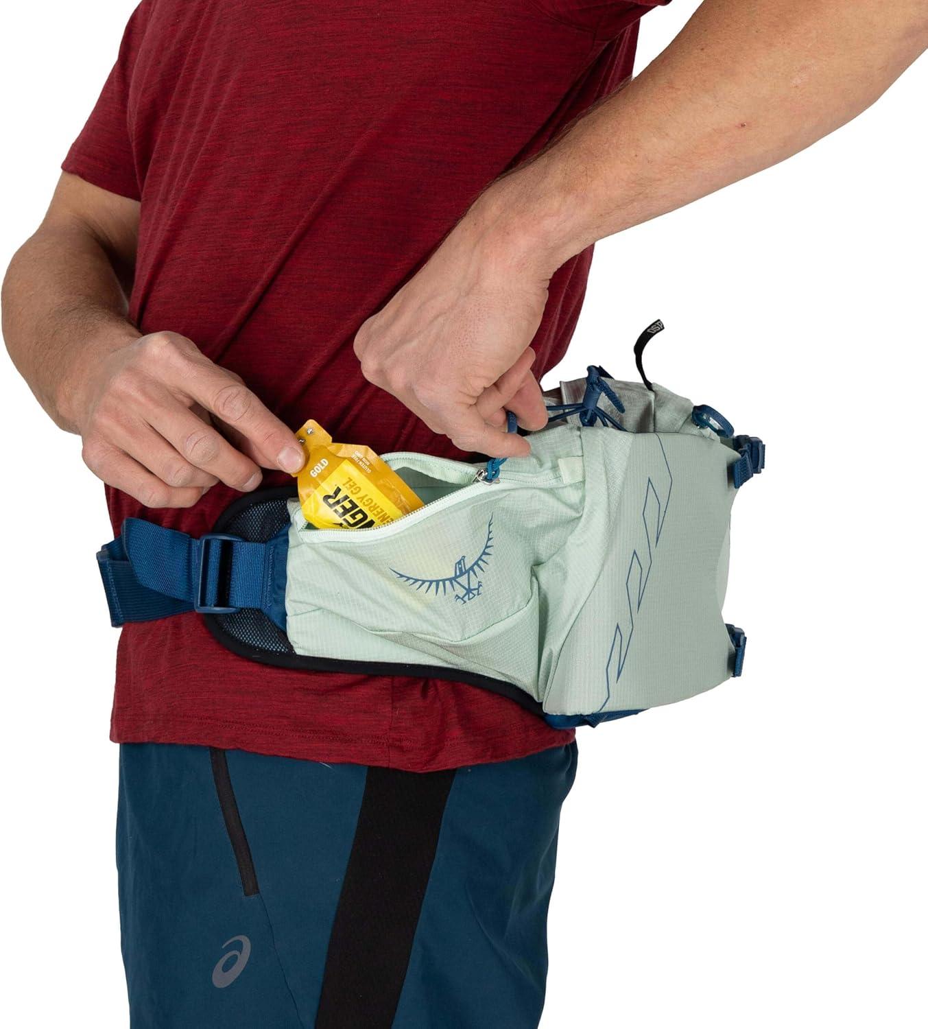 imageOsprey Talon 6L Mens Lumbar Hiking Waist Pack Fanny Pack with Water Bottle HoldersScoria BlueNight Shift