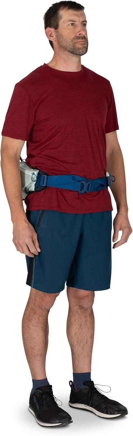 imageOsprey Talon 6L Mens Lumbar Hiking Waist Pack Fanny Pack with Water Bottle HoldersScoria BlueNight Shift