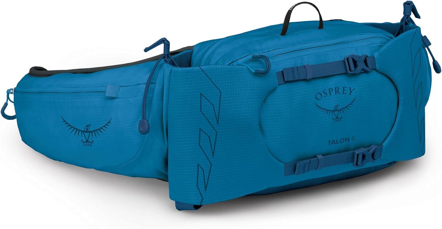 imageOsprey Talon 6L Mens Lumbar Hiking Waist Pack Fanny Pack with Water Bottle HoldersScoria BlueNight Shift