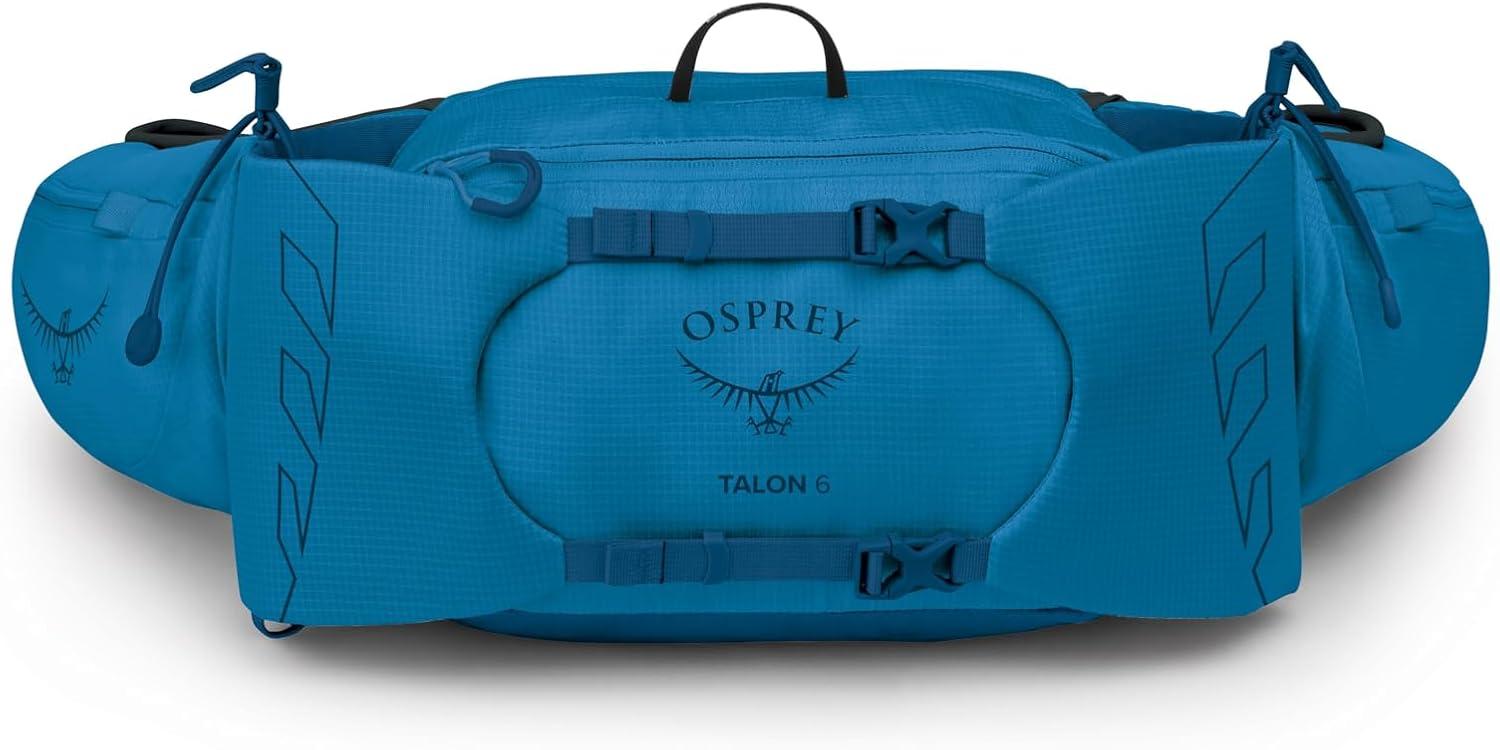 imageOsprey Talon 6L Mens Lumbar Hiking Waist Pack Fanny Pack with Water Bottle HoldersScoria BlueNight Shift