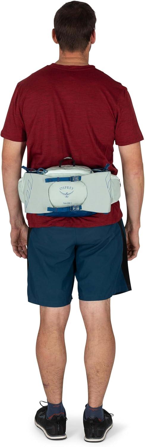 imageOsprey Talon 6L Mens Lumbar Hiking Waist Pack Fanny Pack with Water Bottle HoldersScoria BlueNight Shift