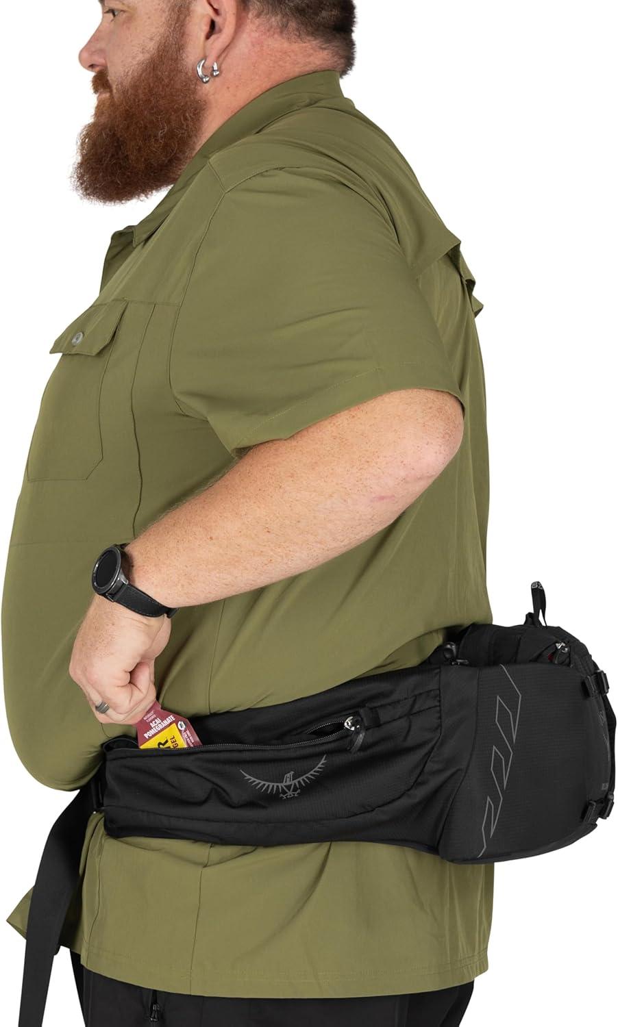 imageOsprey Talon 6L Mens Lumbar Hiking Waist Pack Fanny Pack with Water Bottle HoldersScoria BlueNight Shift