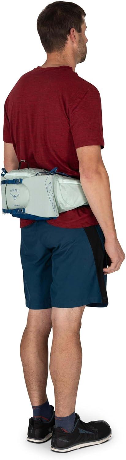 imageOsprey Talon 6L Mens Lumbar Hiking Waist Pack Fanny Pack with Water Bottle HoldersScoria BlueNight Shift