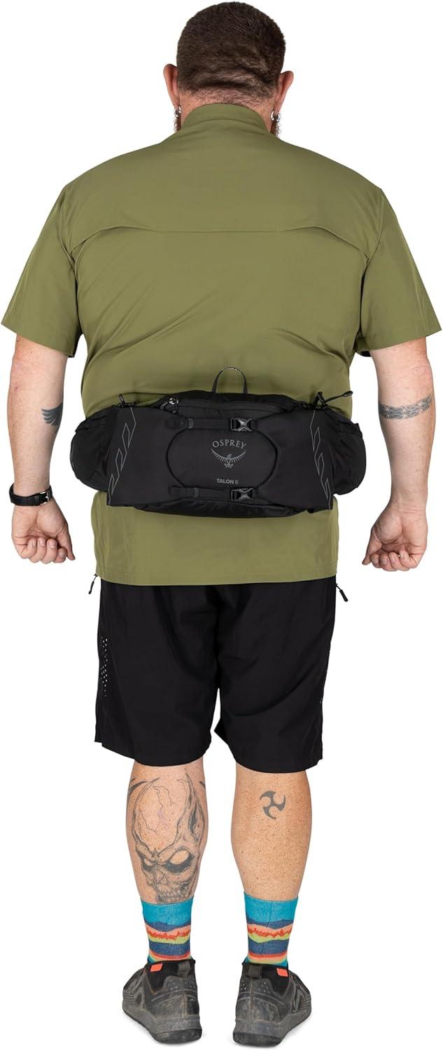 imageOsprey Talon 6L Mens Lumbar Hiking Waist Pack Fanny Pack with Water Bottle HoldersScoria BlueNight Shift