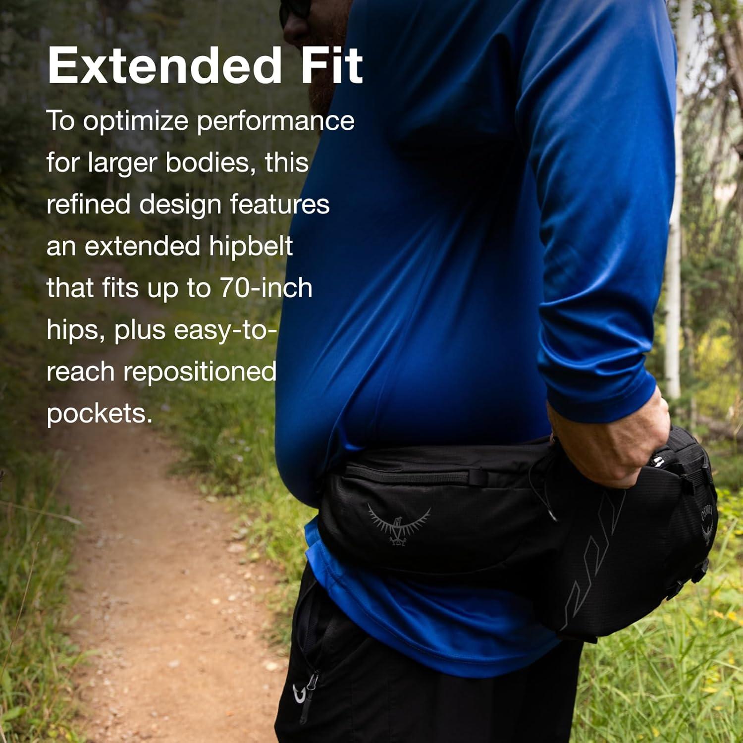 imageOsprey Talon 6L Mens Lumbar Hiking Waist Pack Fanny Pack with Water Bottle HoldersScoria BlueNight Shift