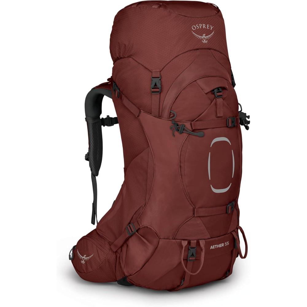 imageOsprey Aether 55L Mens Backpacking Backpack Deep Acorn Red LXLDeep Acorn Red