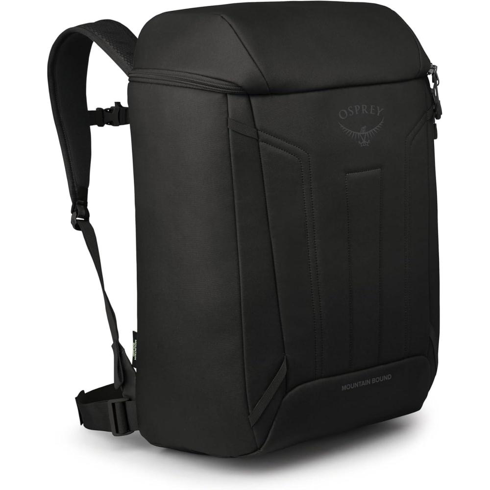 imageOsprey Mountain Bound Ski amp Snowboard Boot Bag Backpack with AirScape Technology and Padded Structure Premium Winter Luggage with Shoe Changing Mat BlackBlack