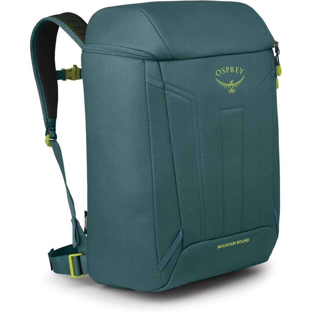 imageOsprey Mountain Bound Ski amp Snowboard Boot Bag Backpack with AirScape Technology and Padded Structure Premium Winter Luggage with Shoe Changing Mat BlackCascade Blue