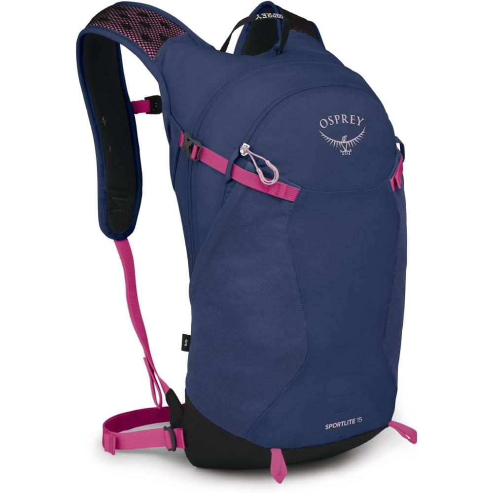 imageOsprey Sportlite 20L Unisex Hiking Backpack Dark Charcoal GreyAlkalineHotspot Pink