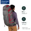 Osprey Eja Pro 55L Women’s Backpacking Backpack, Dale Grey/Poinsettia Red, WXS/S(WM/L)