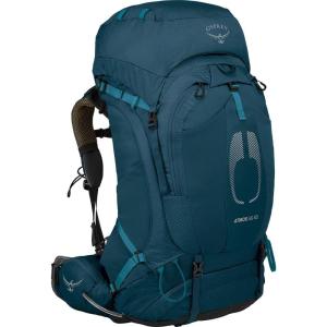 Osprey Atmos AG 65L Men’s Backpacking Backpack, Mythical Green, S/M(Venturi Blue)