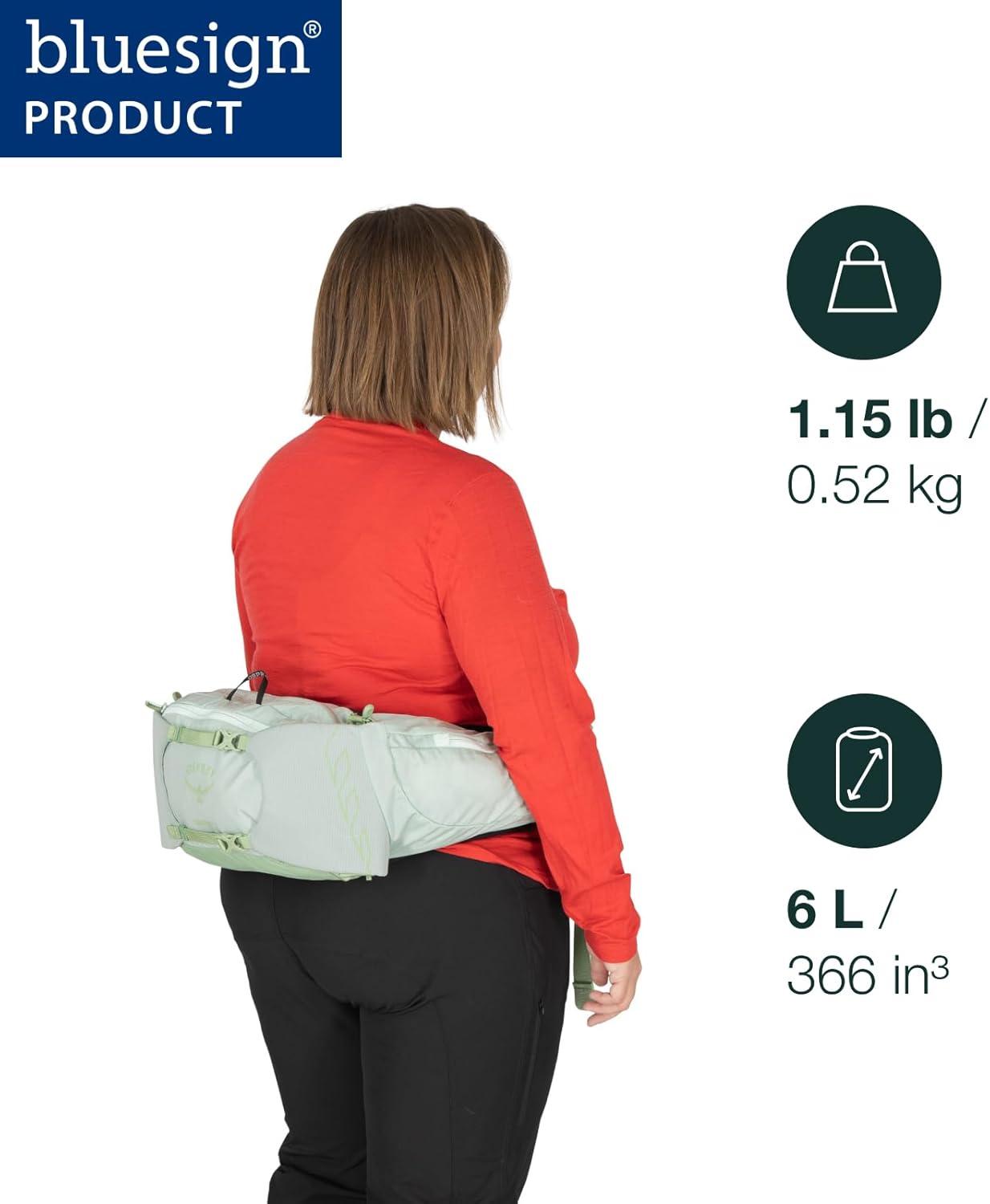 imageOsprey Tempest 6L Womens Lumbar Hiking Waist Pack Fanny Pack with Water Bottle HoldersBlackCoal Grey