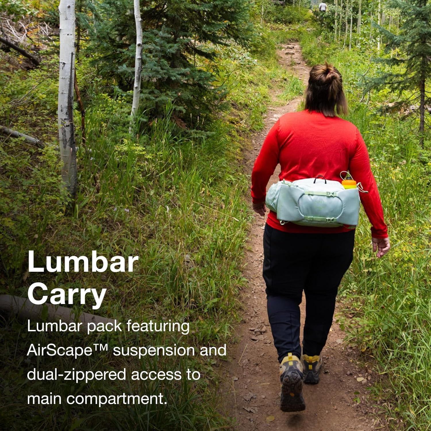 imageOsprey Tempest 6L Womens Lumbar Hiking Waist Pack Fanny Pack with Water Bottle HoldersBlackCoal Grey