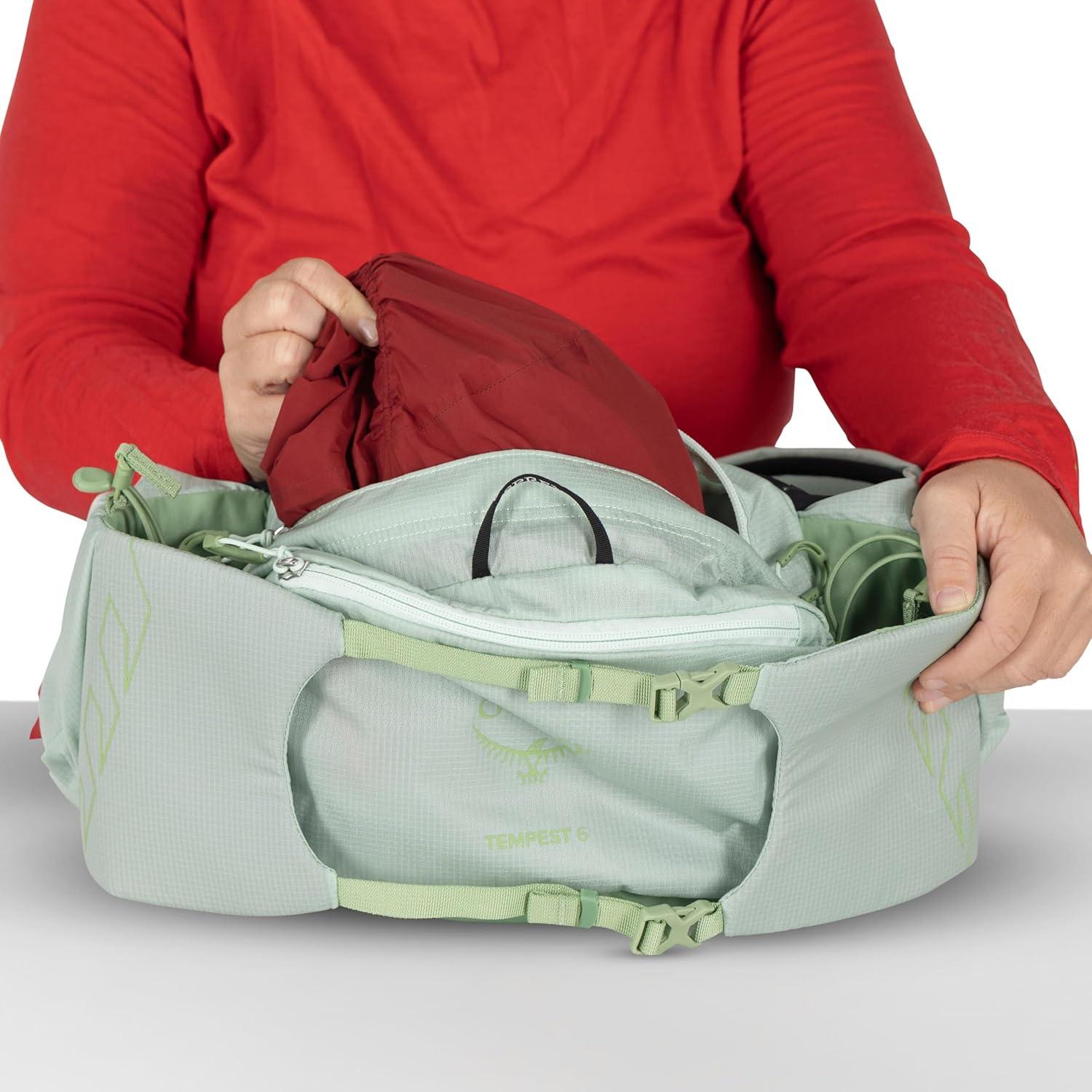 imageOsprey Tempest 6L Womens Lumbar Hiking Waist Pack Fanny Pack with Water Bottle HoldersBlackCoal Grey