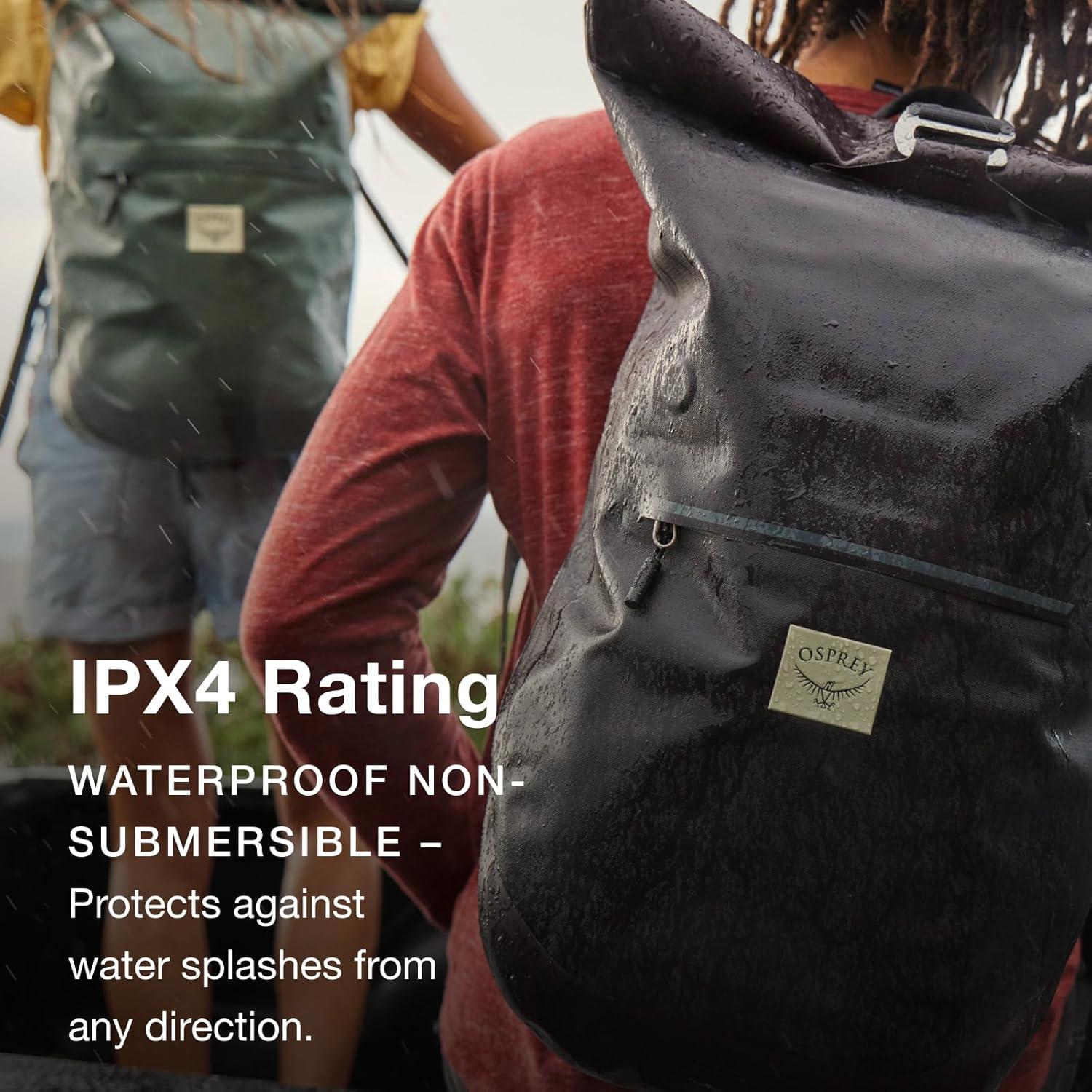 imageOsprey Arcane Roll Top 18L Waterproof Laptop Backpack Acorn RedPine Leaf Green